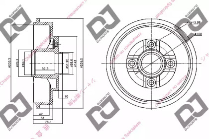 Тормозной барабан DJ PARTS BR1080